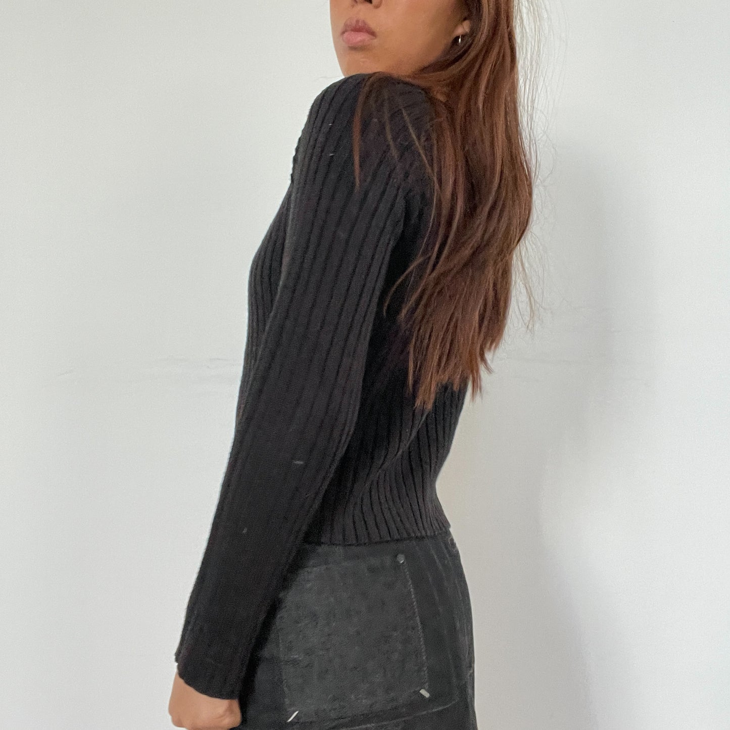 Vintage Black Knit Jumper