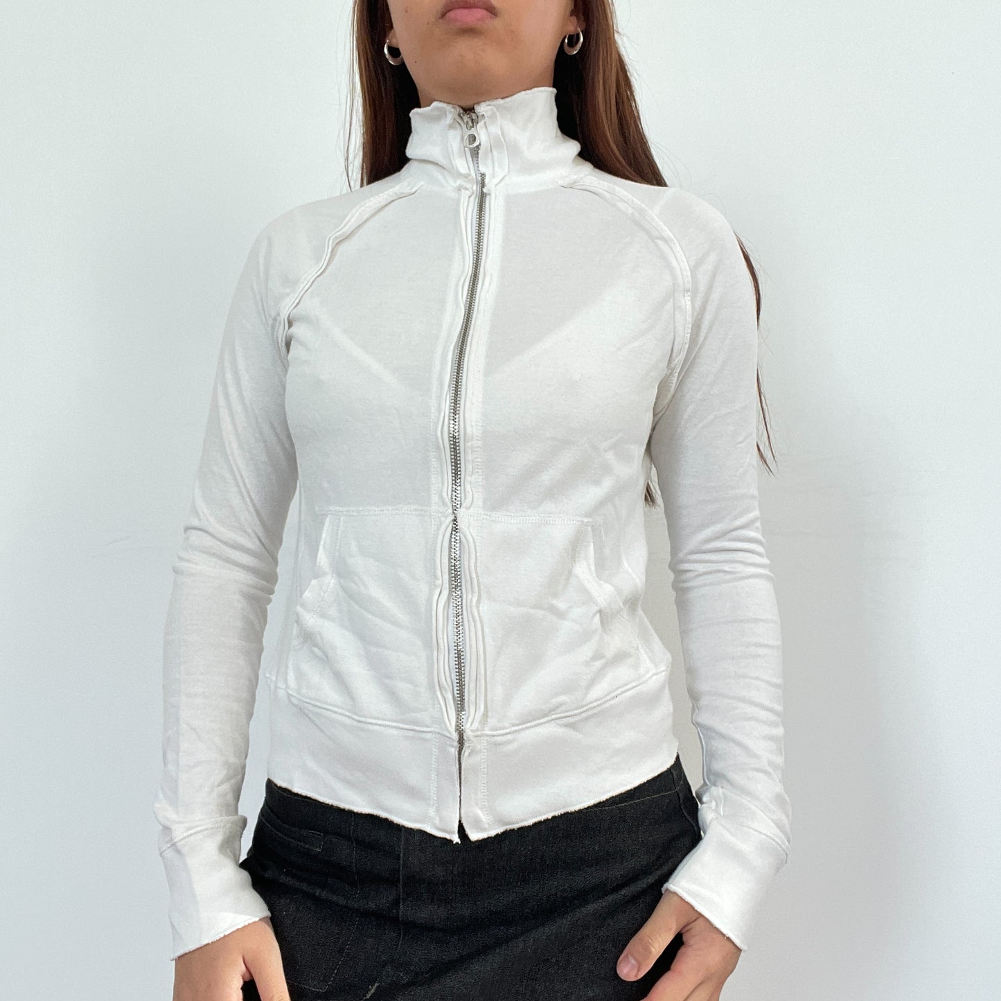 Vintage White Zip Up Jumper