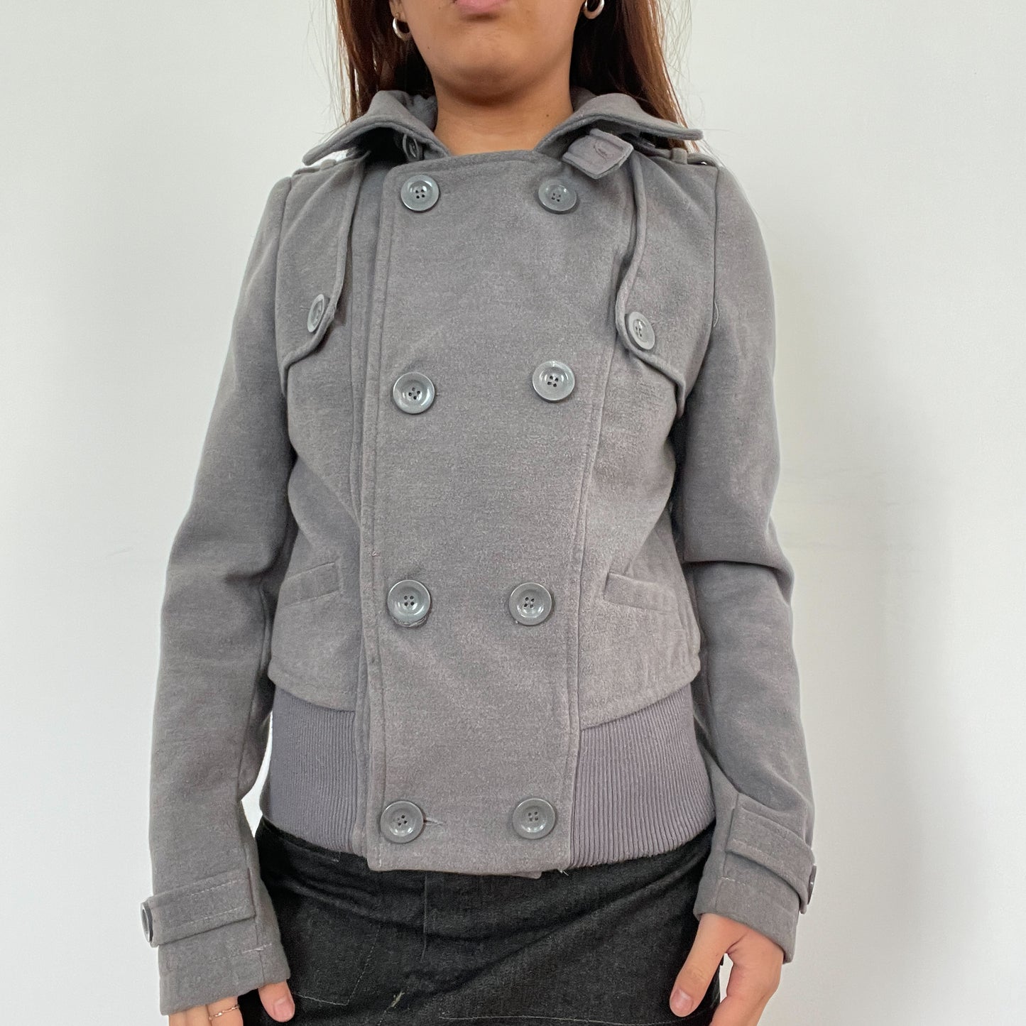Vintage Grey Double Breasted Jacket