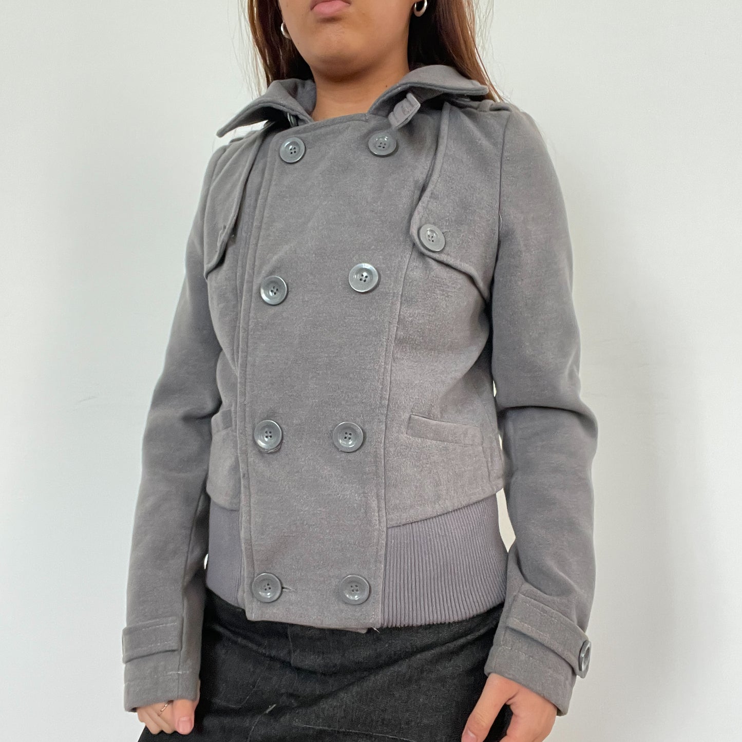 Vintage Grey Double Breasted Jacket