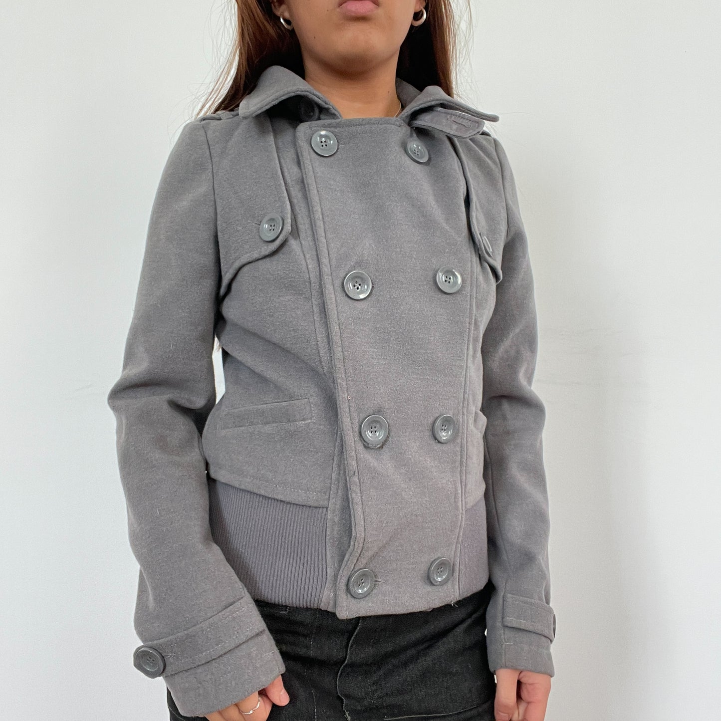 Vintage Grey Double Breasted Jacket