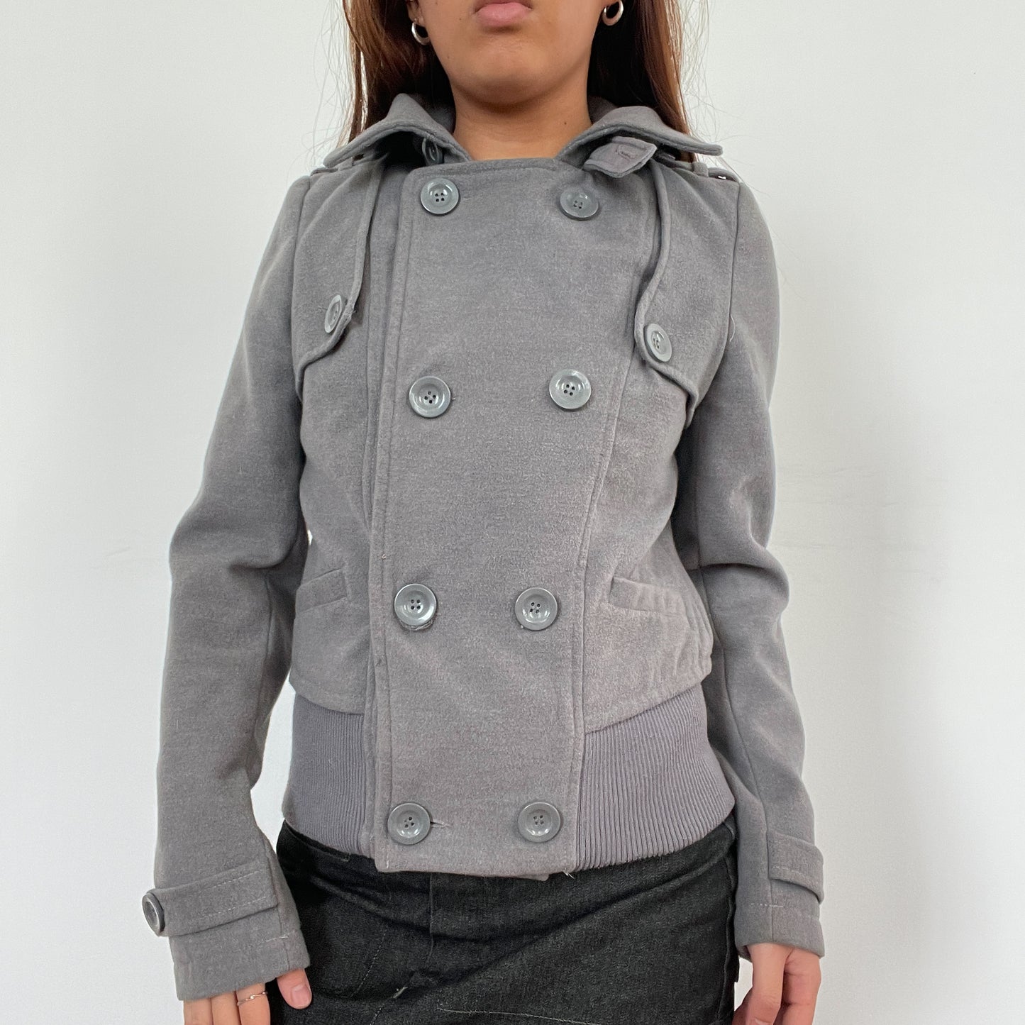 Vintage Grey Double Breasted Jacket