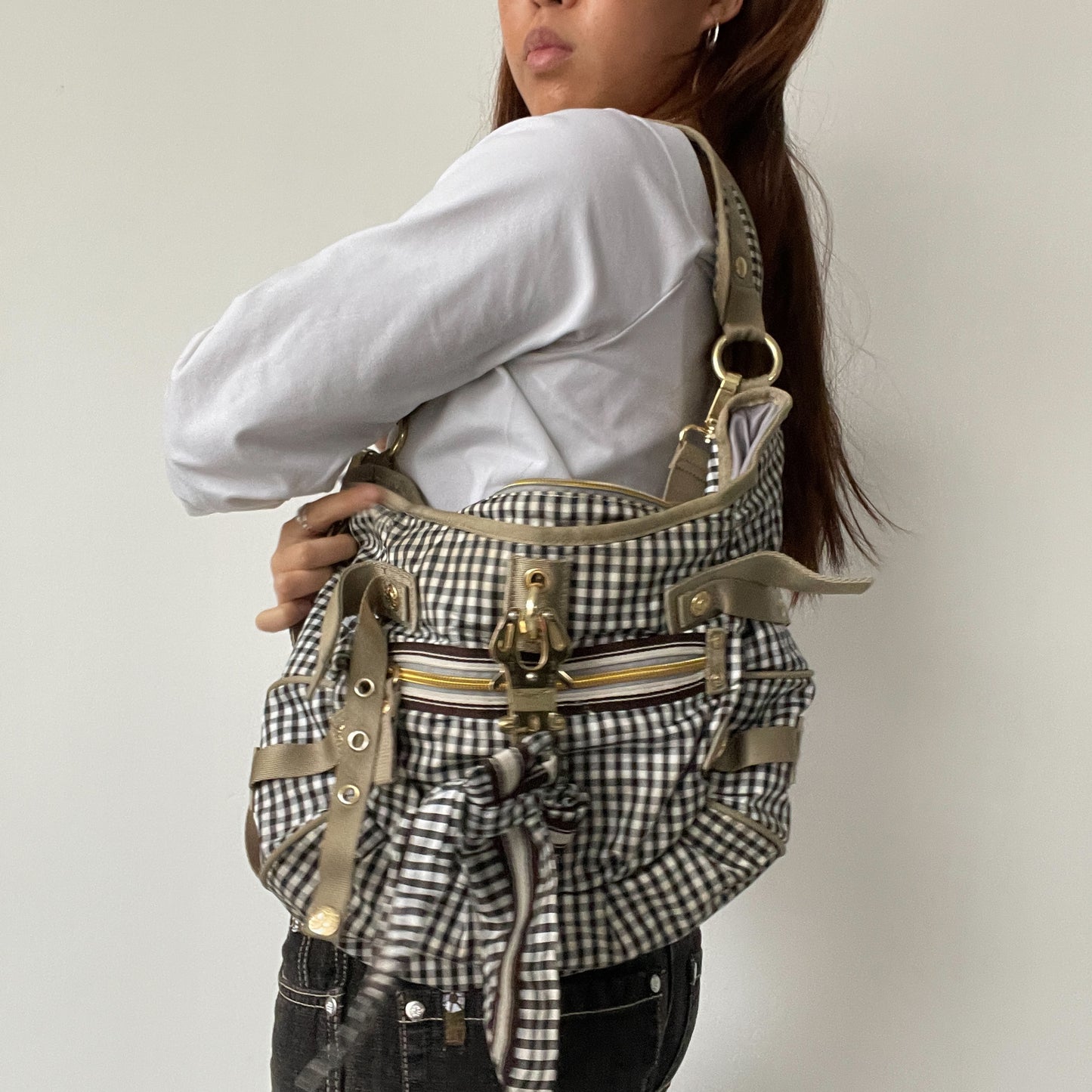 George Gina And Lucy Gingham Shoulder Bag
