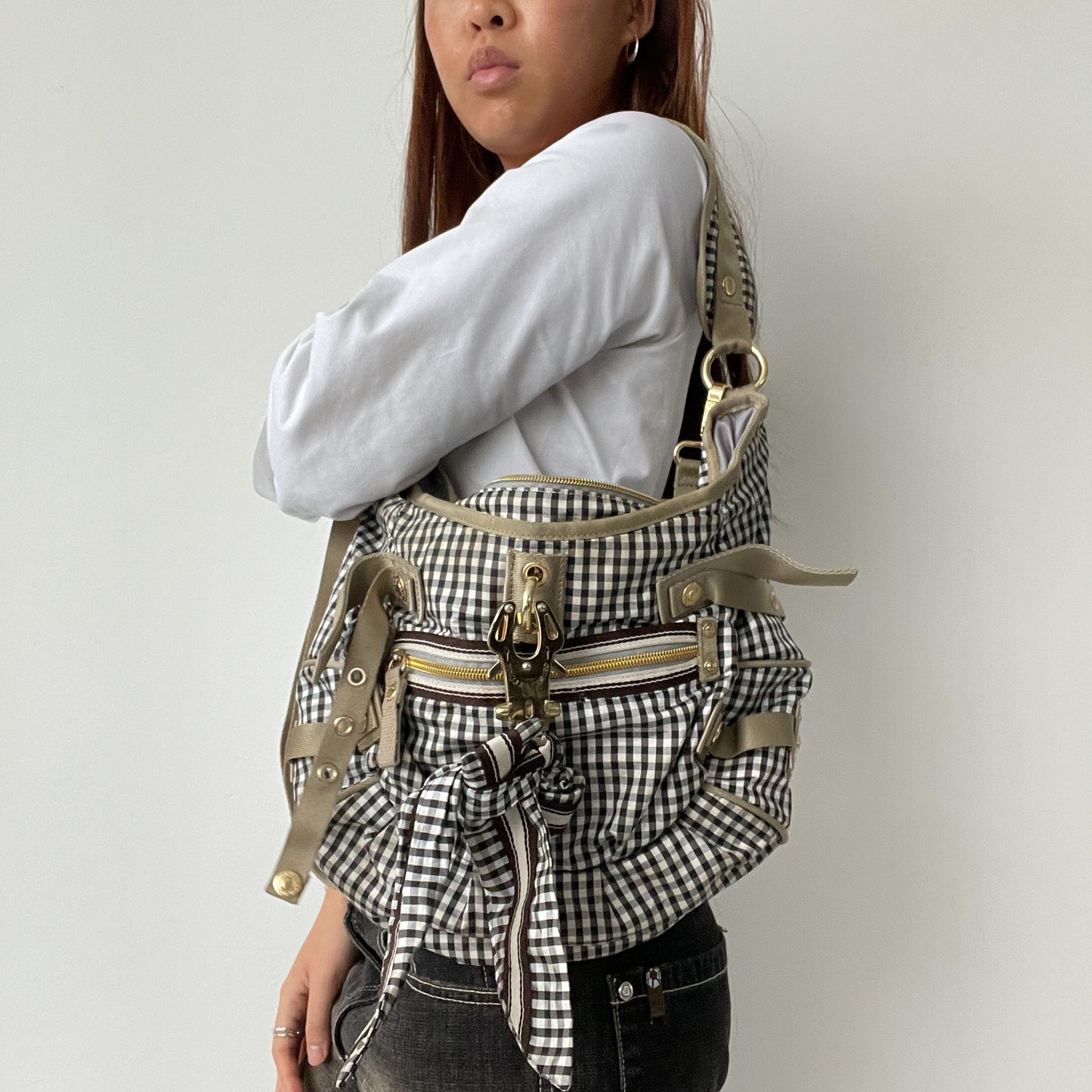 George Gina And Lucy Gingham Shoulder Bag