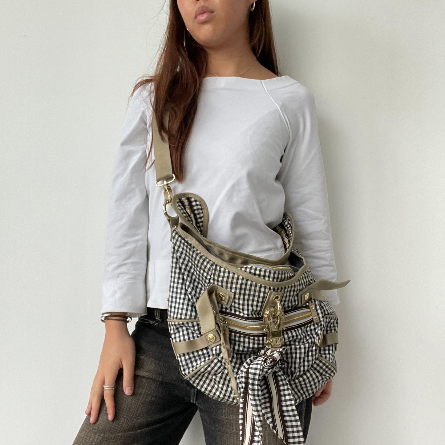 George Gina And Lucy Gingham Shoulder Bag