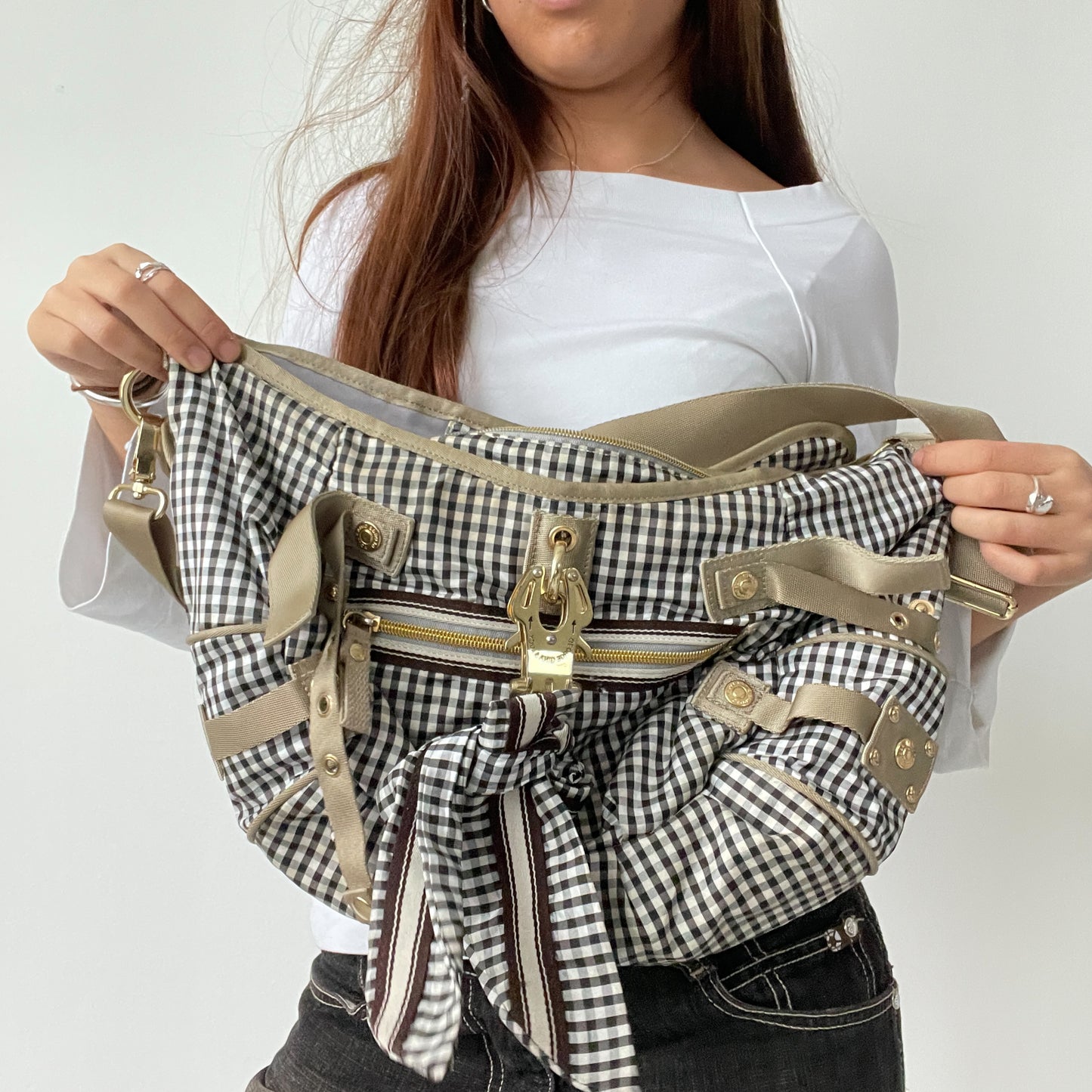 George Gina And Lucy Gingham Shoulder Bag