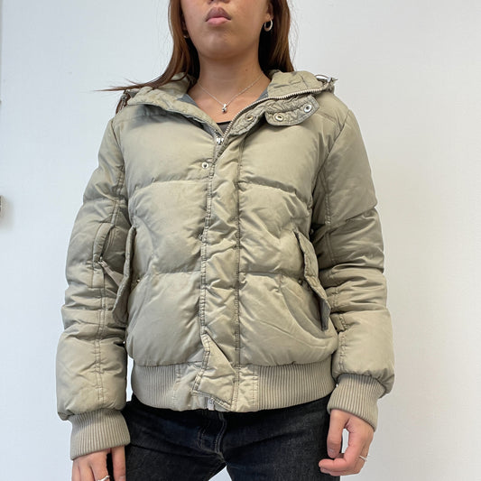 Light Green Hooded Puffer Jacket