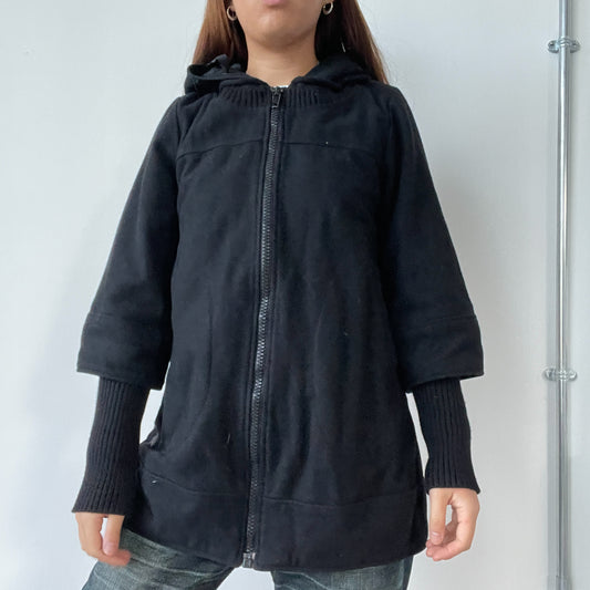 Black Wool Cop Copine Coat