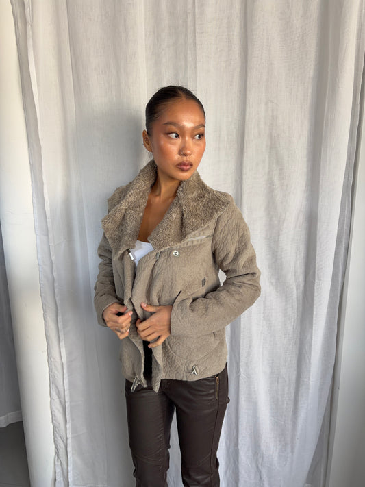 Vintage Cop Copine Faux Sherling Jacket