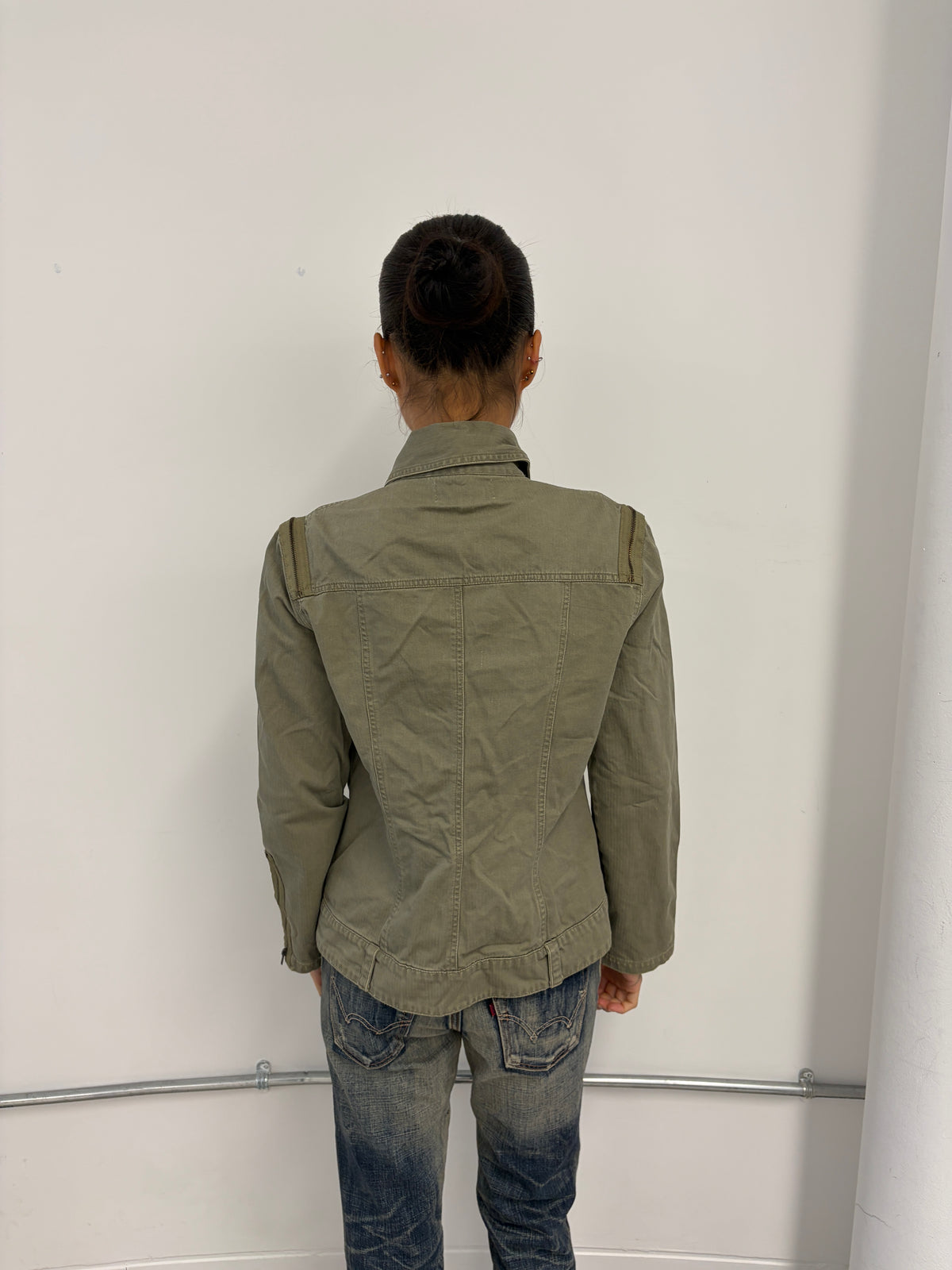 Vintage Zip Up Utility Jacket