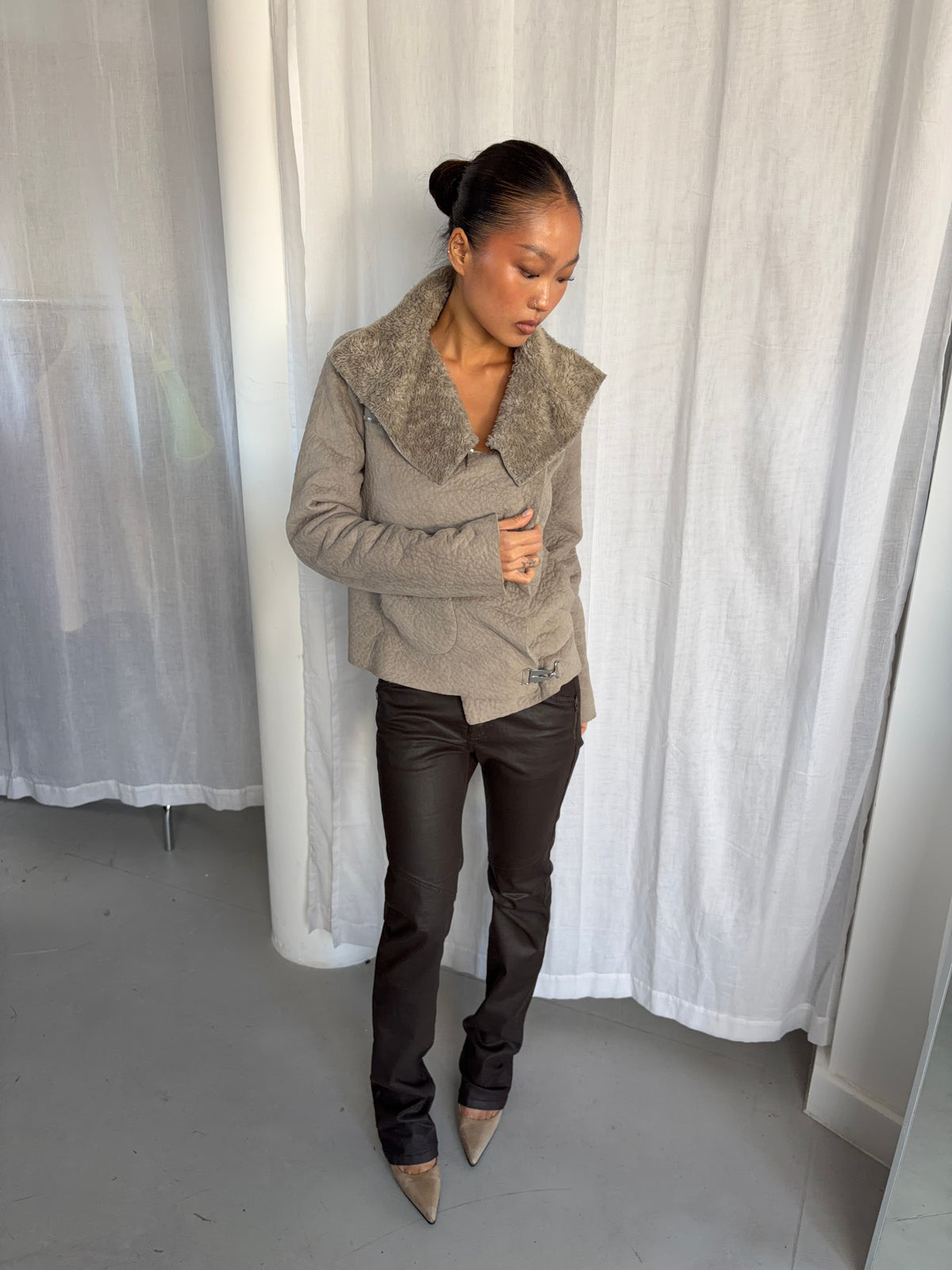 Vintage Cop Copine Faux Sherling Jacket