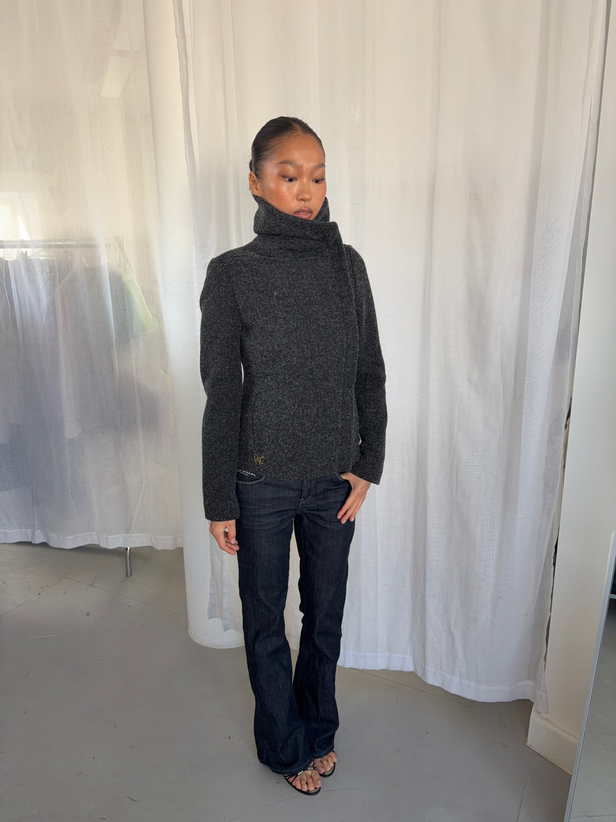 Vintage Asymmetrical Wool Coat