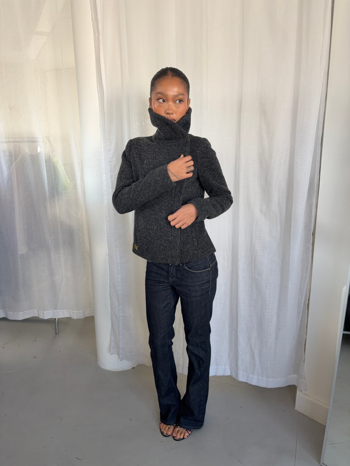 Vintage Asymmetrical Wool Coat