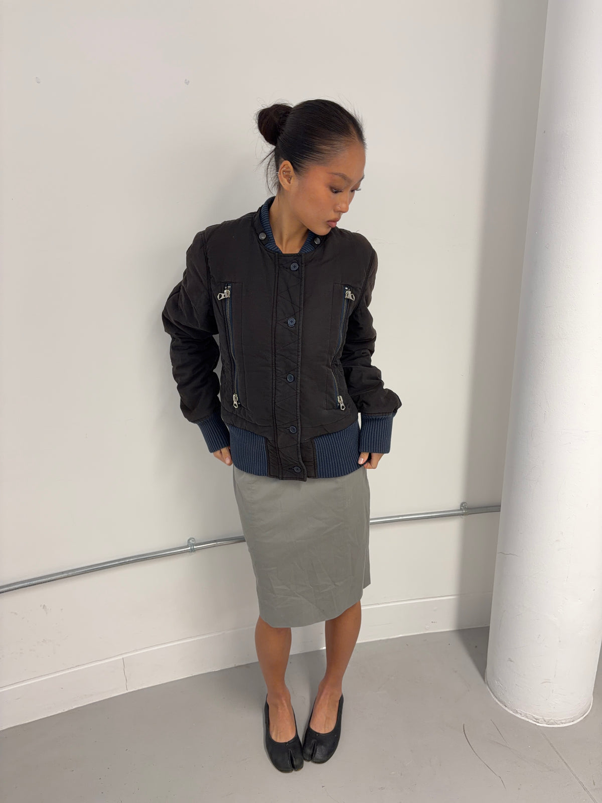 Vintage Zip Up Padded Jacket