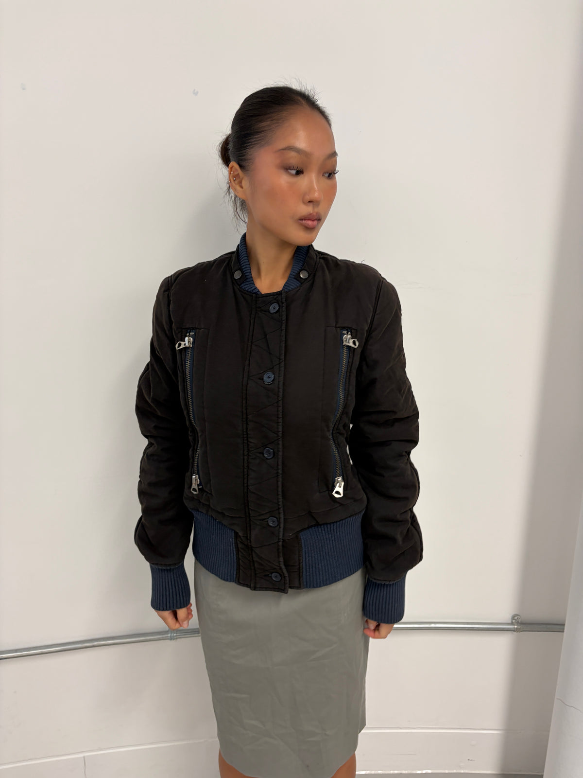 Vintage Zip Up Padded Jacket