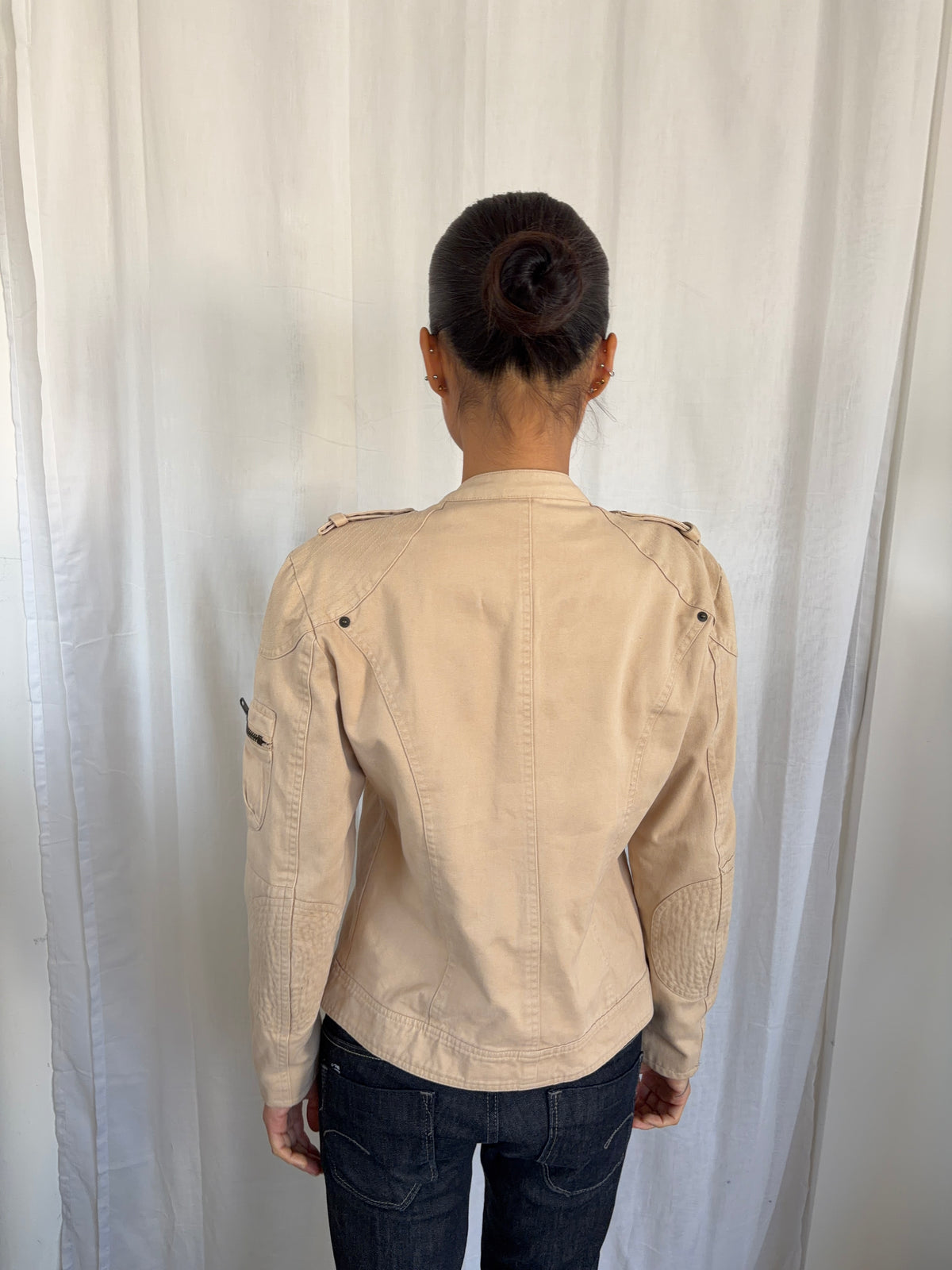 Vintage Beige Utility Jacket
