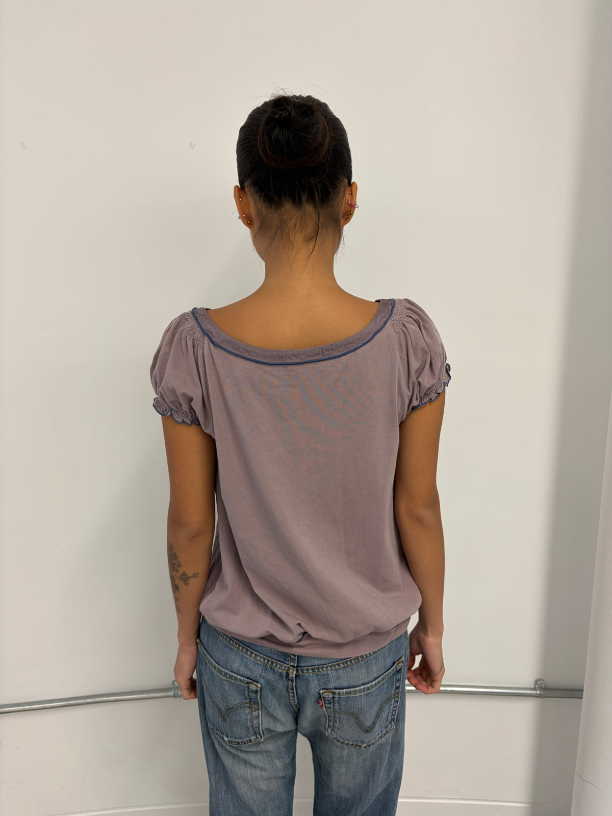 Vintage Purple Silk Top