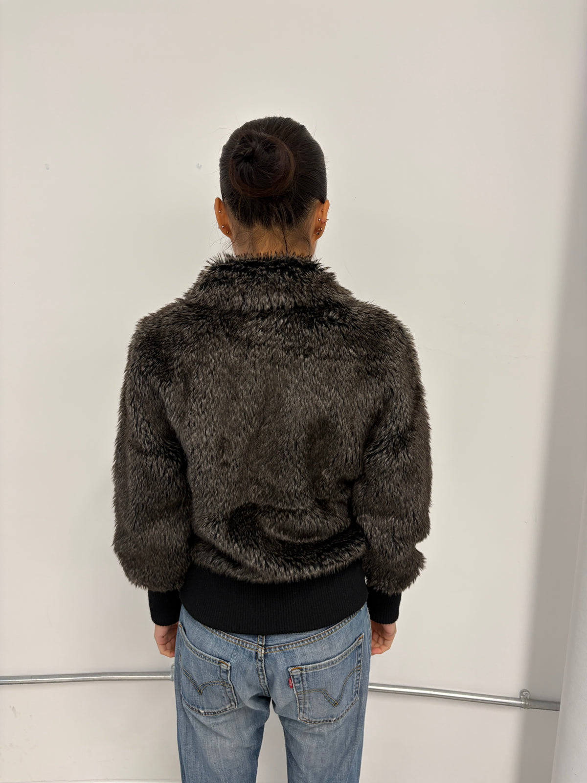 Vintage Brown Faux Fur Jacket