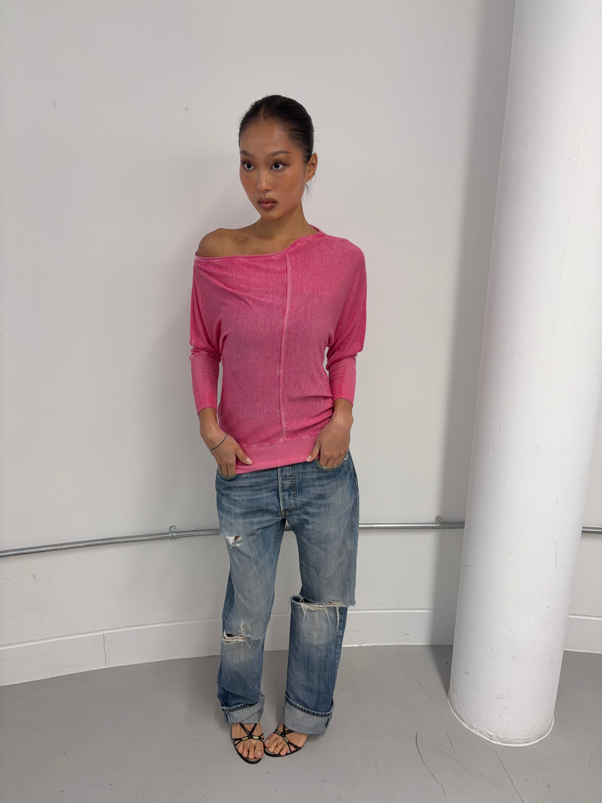Vintage Guess One Shoulder Top