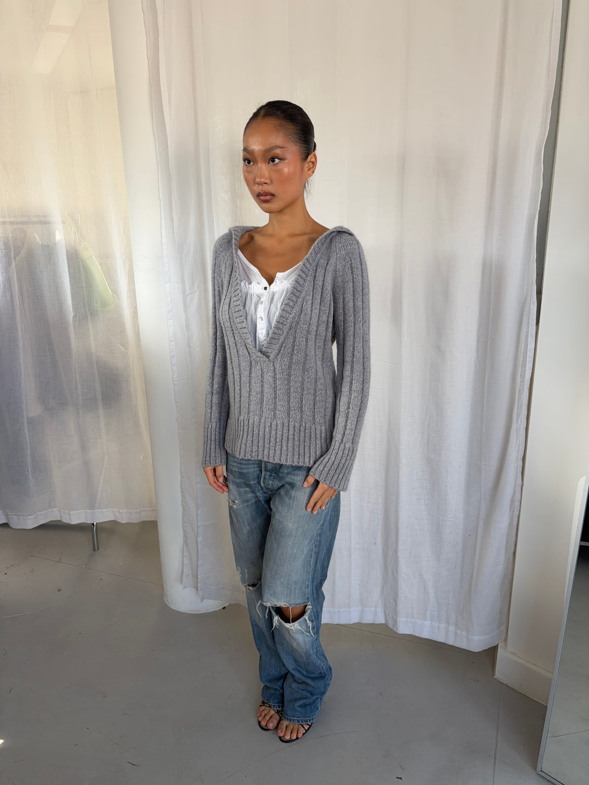 Vintage Cop Copine Hooded Jumper