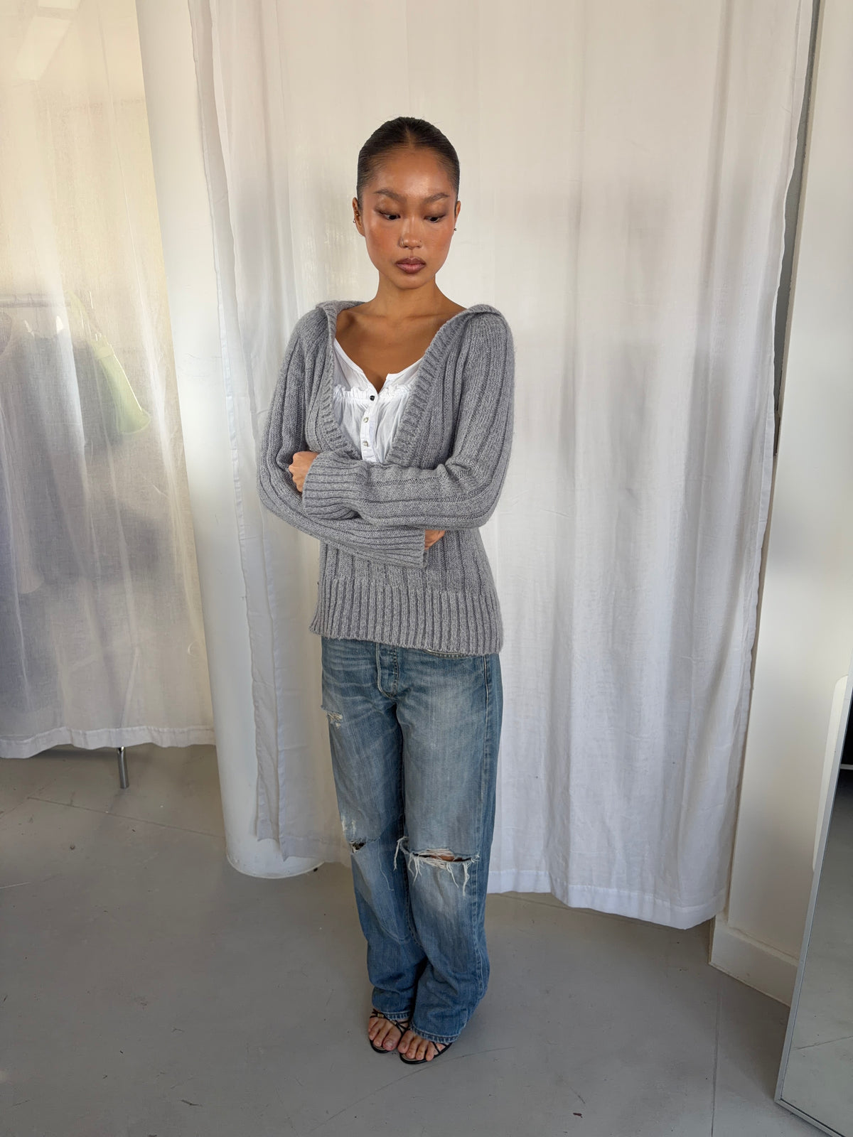 Vintage Cop Copine Hooded Jumper