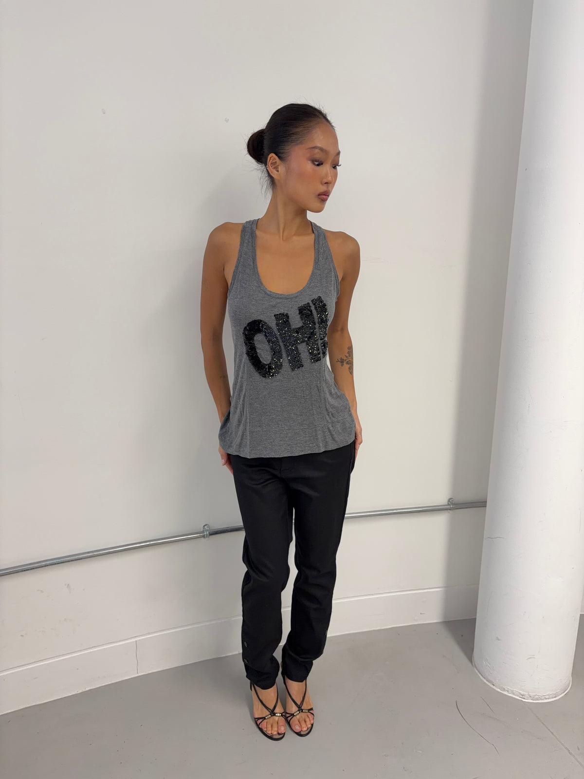 Vintage Sequin Raceback Top