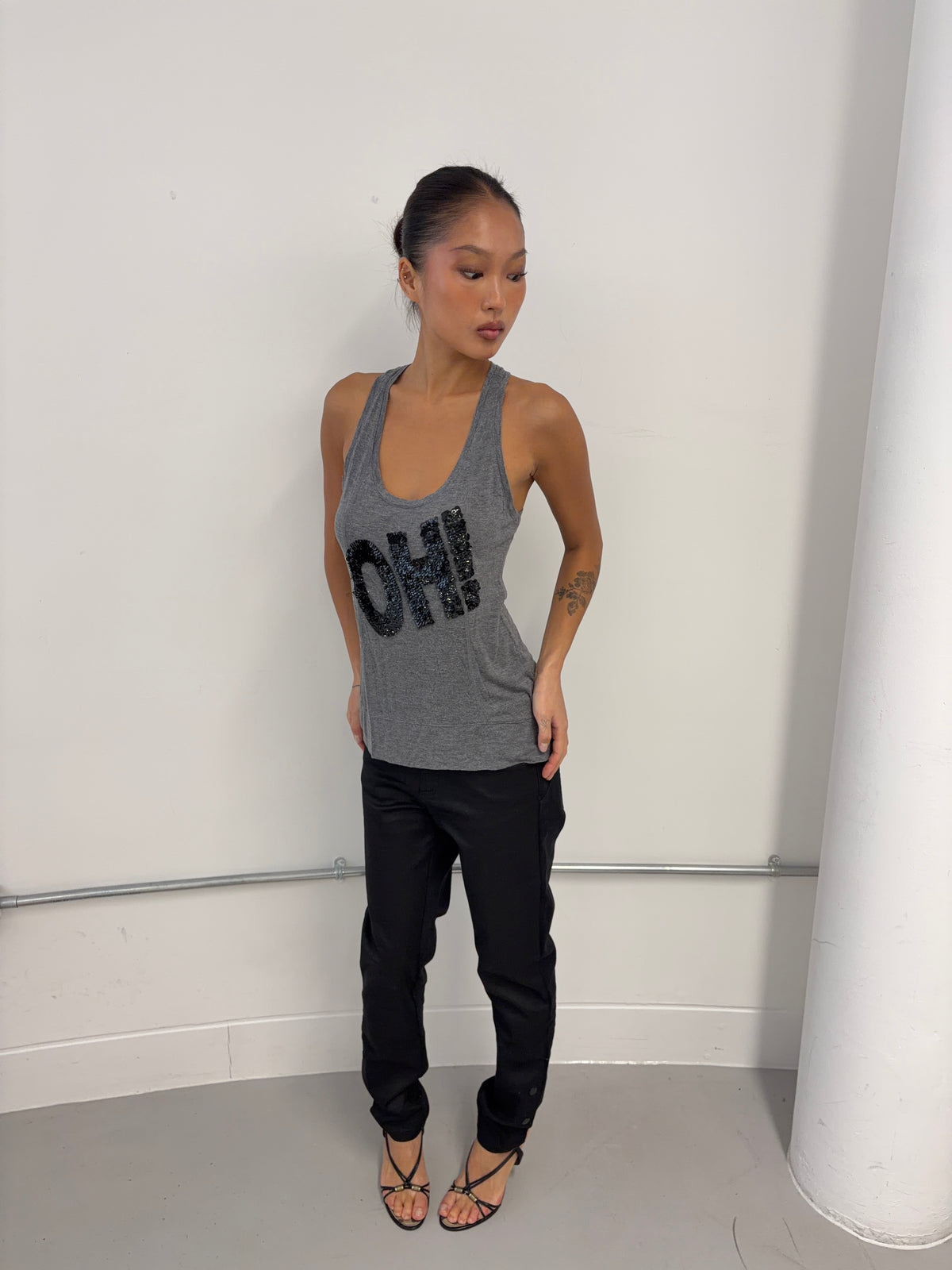 Vintage Sequin Raceback Top