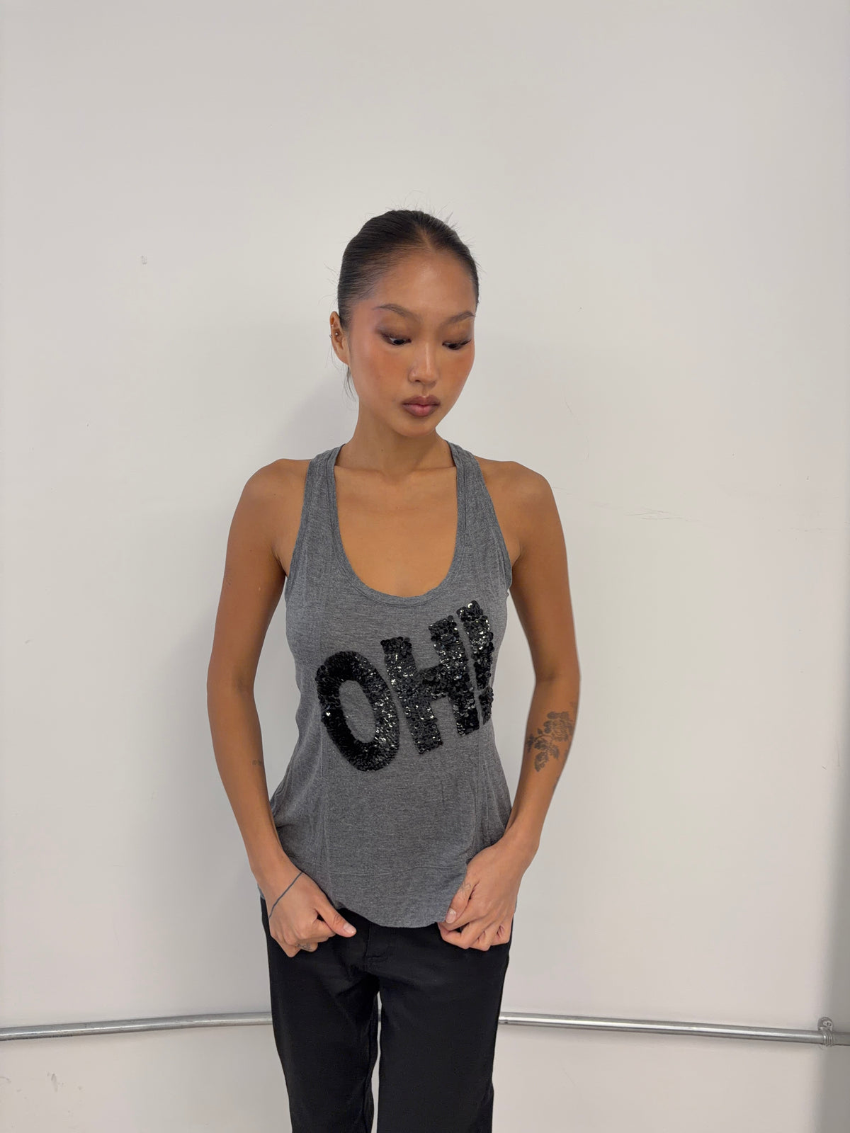 Vintage Sequin Raceback Top