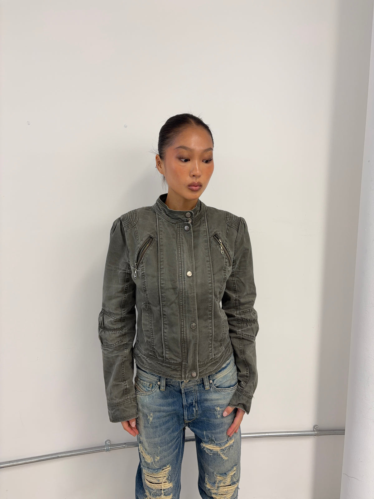 Vintage Grey Utility Jacket