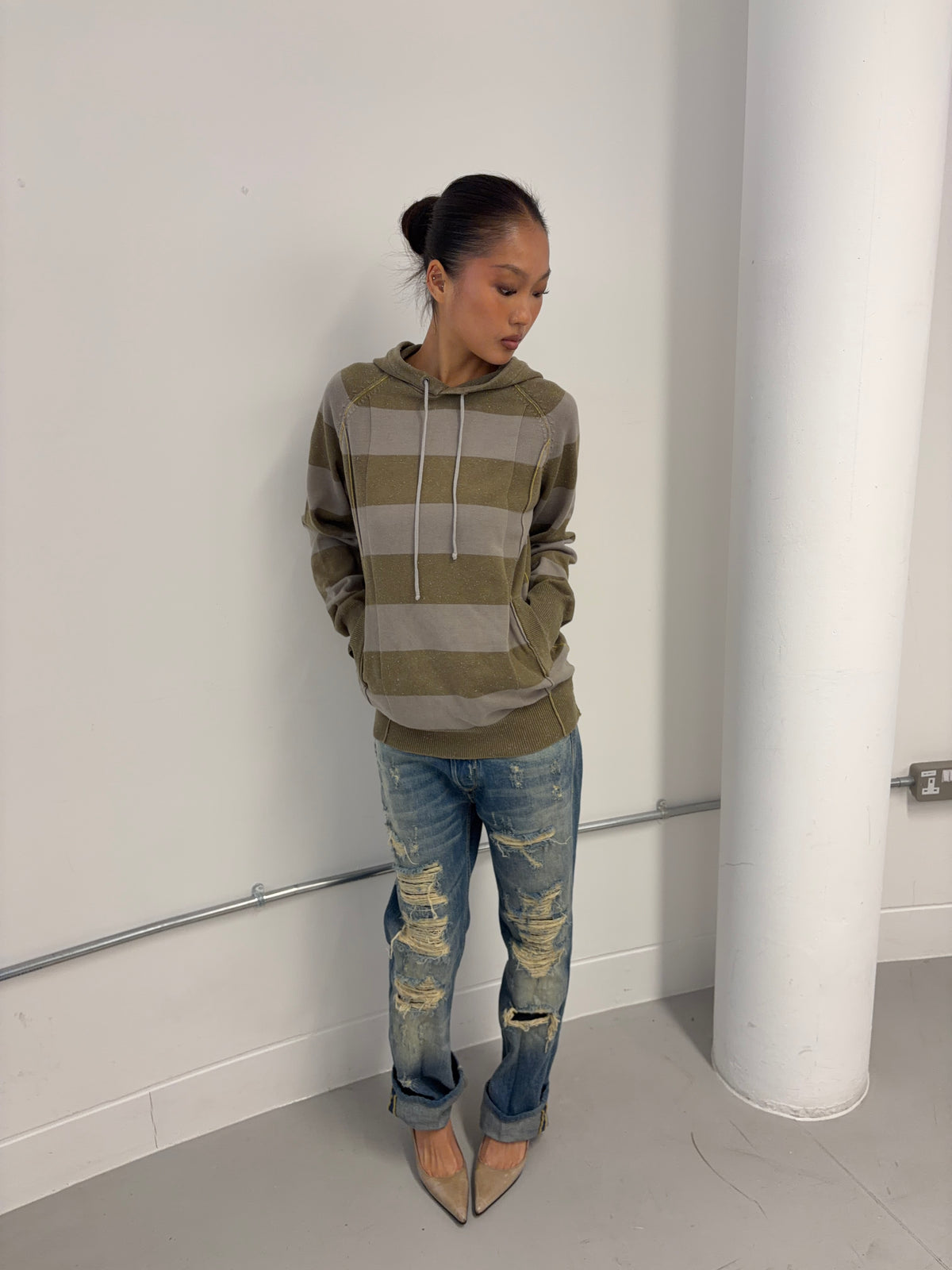 Vintage Striped Hoodie