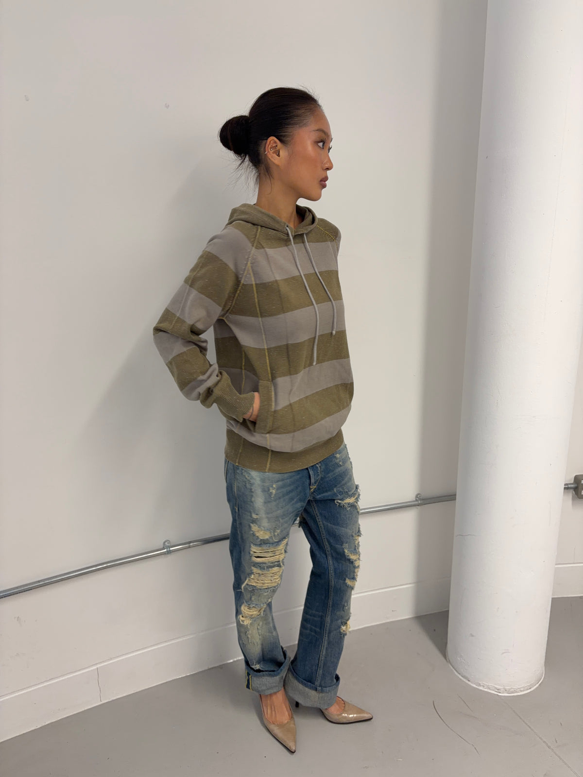 Vintage Striped Hoodie