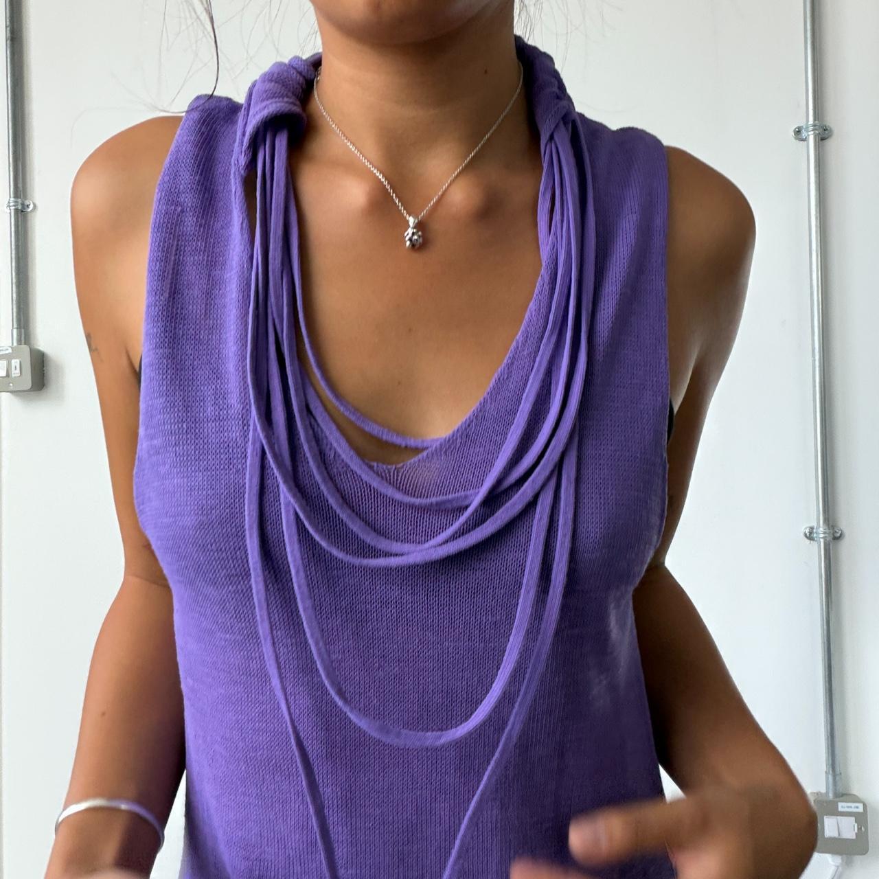 Vintage Purple Knit Sarah Pacini Dress