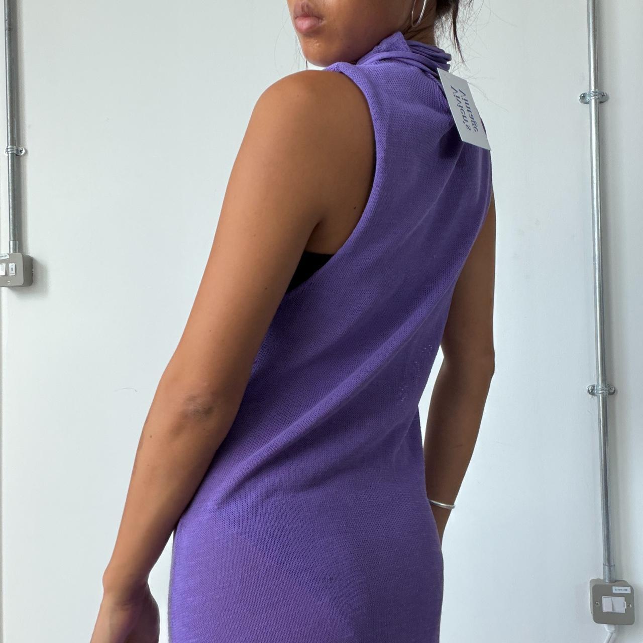 Vintage Purple Knit Sarah Pacini Dress
