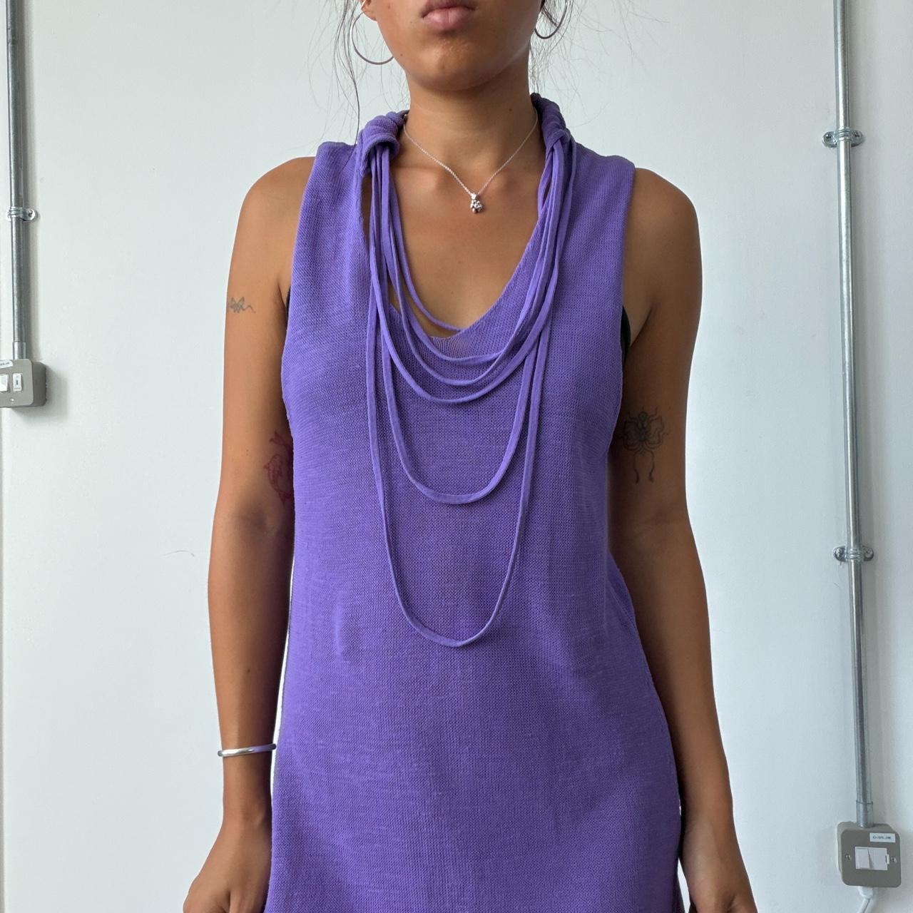 Vintage Purple Knit Sarah Pacini Dress