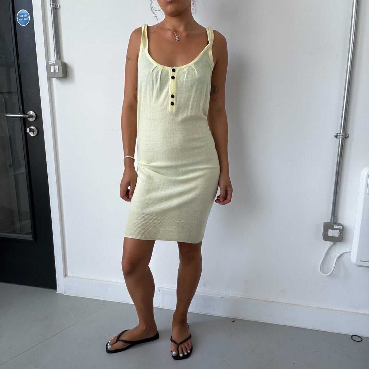 Vintage Yellow Knit Dress