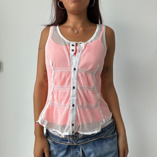 Vintage Neon Cop Copine Layered Top