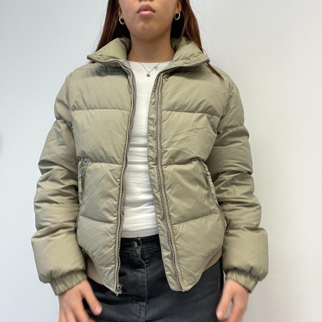 Khaki Beige Puffer Jacket