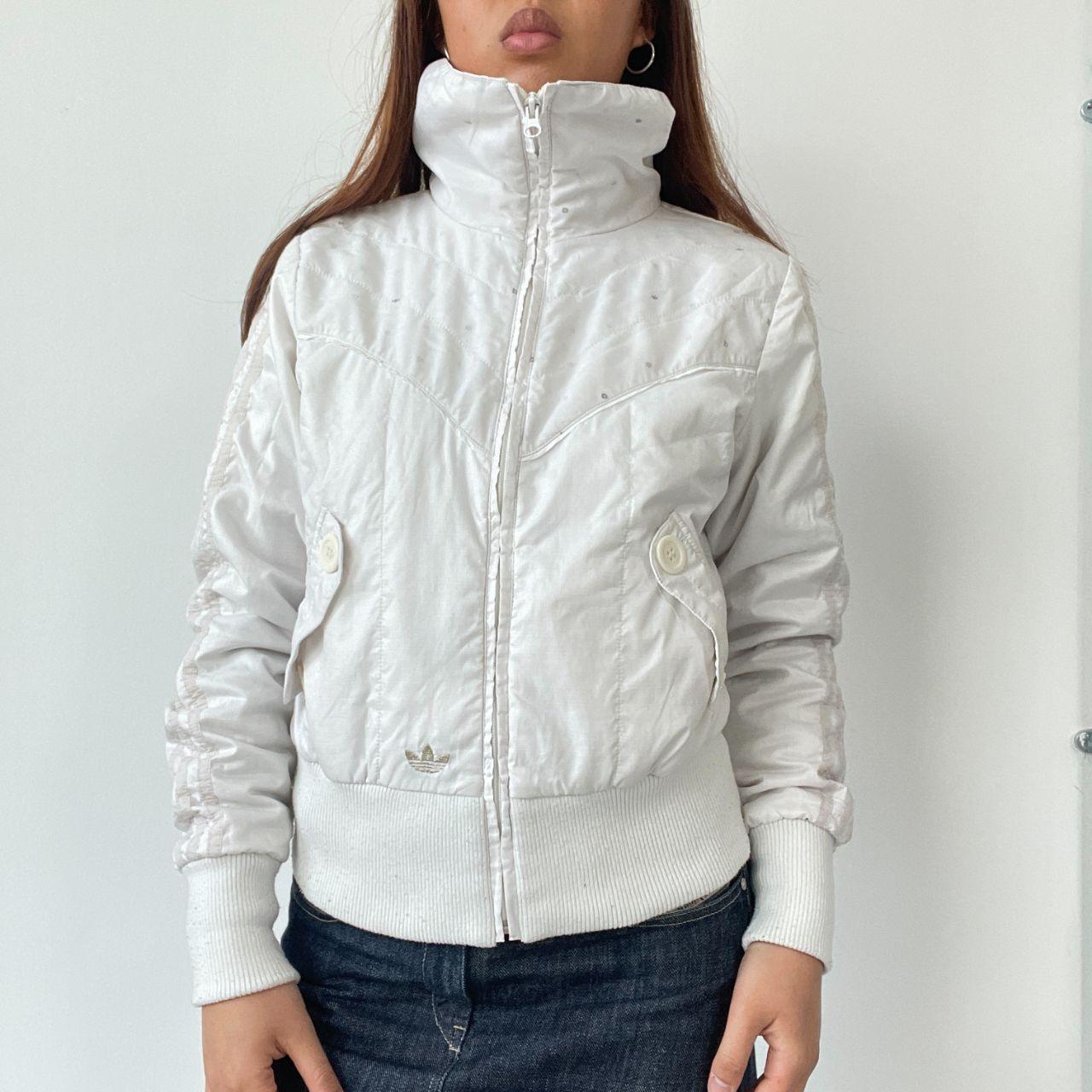 White Adidas Utility Bomber Jacket