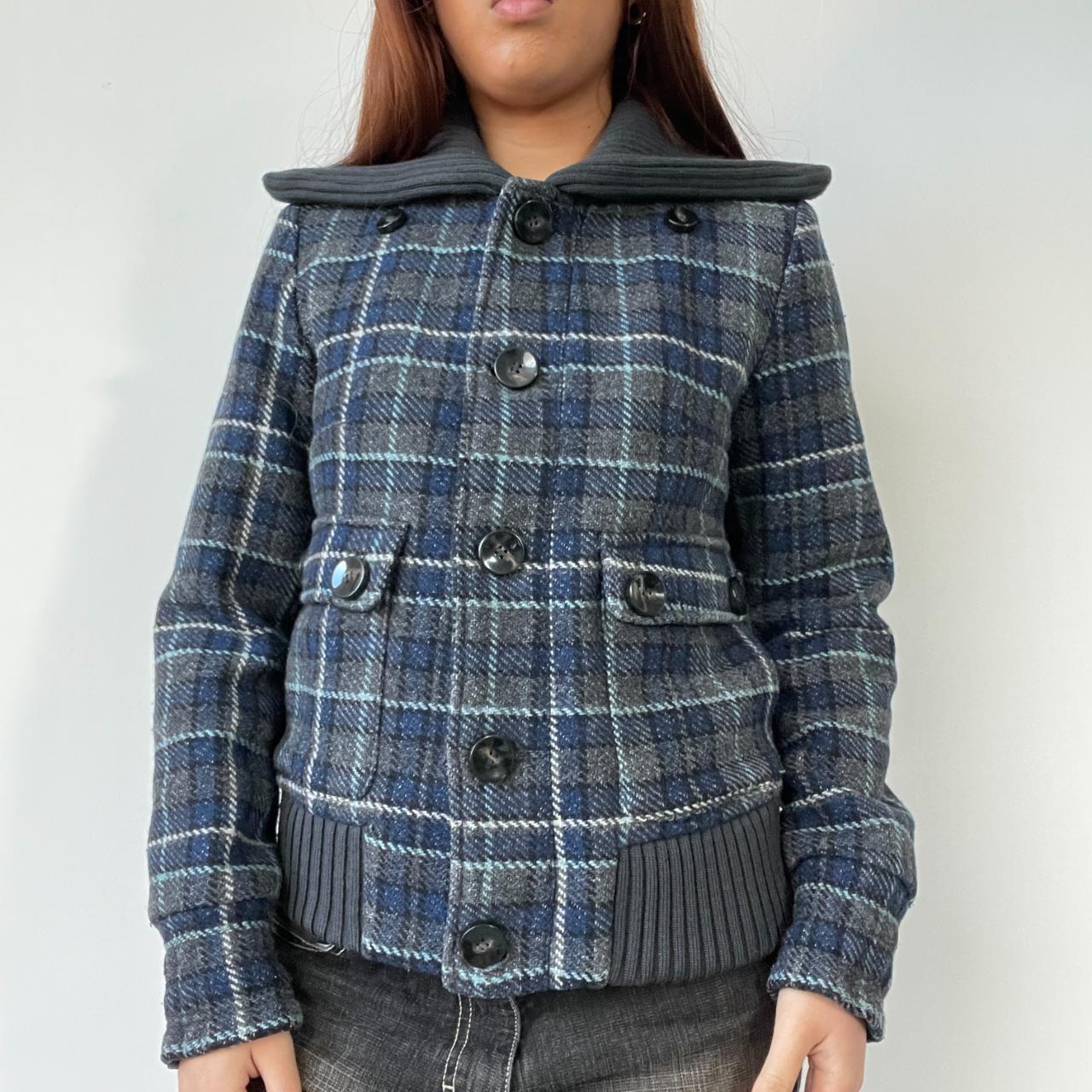 Grey/Blue Checkered Jacket