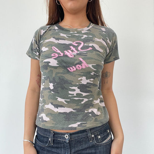 Green Camo Baby Tee