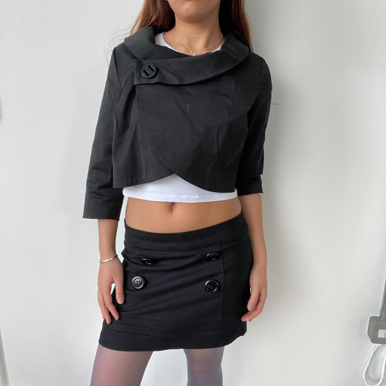 Black Asymmetric Bolero Jacket