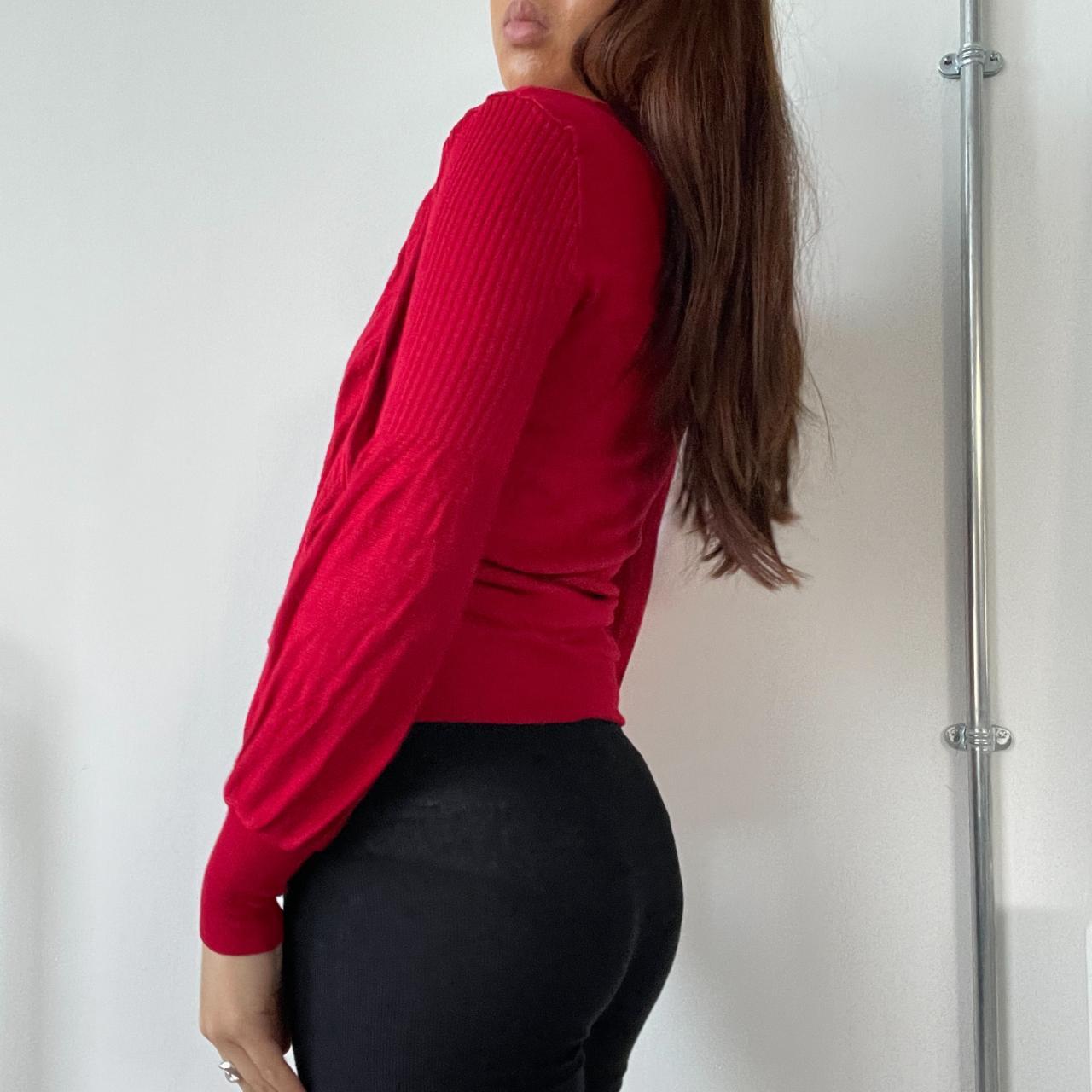 Red Double Layered Long Sleeve Jumper