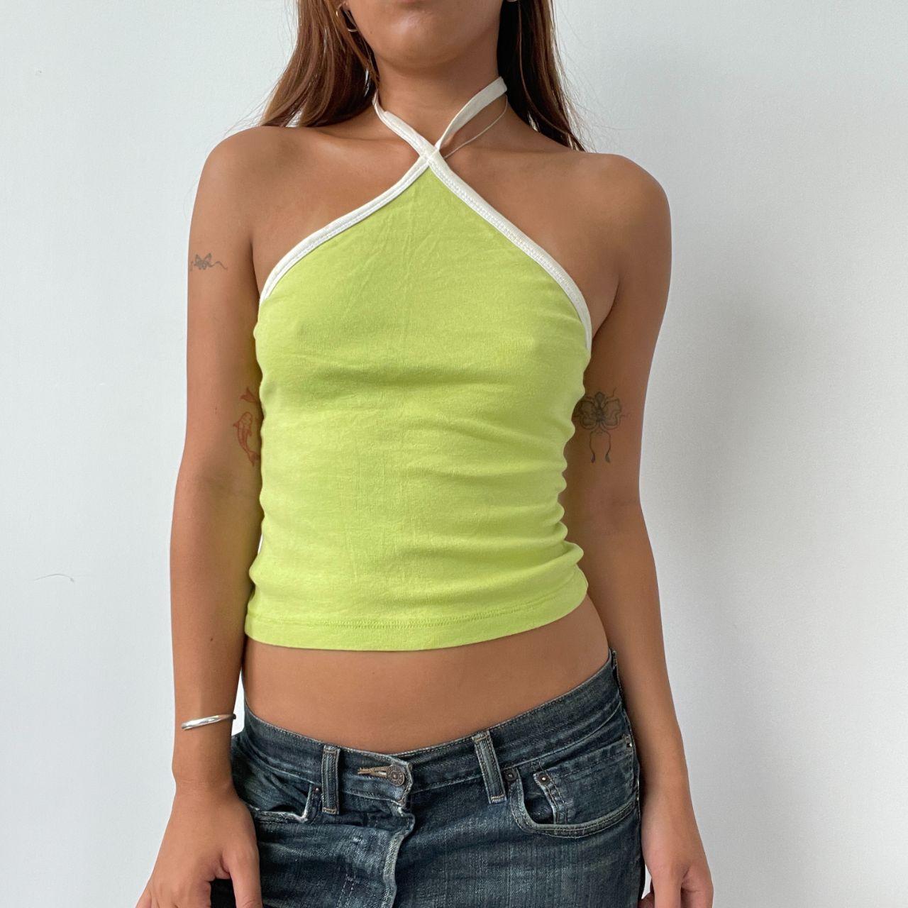 Vintage Lime green Halter top