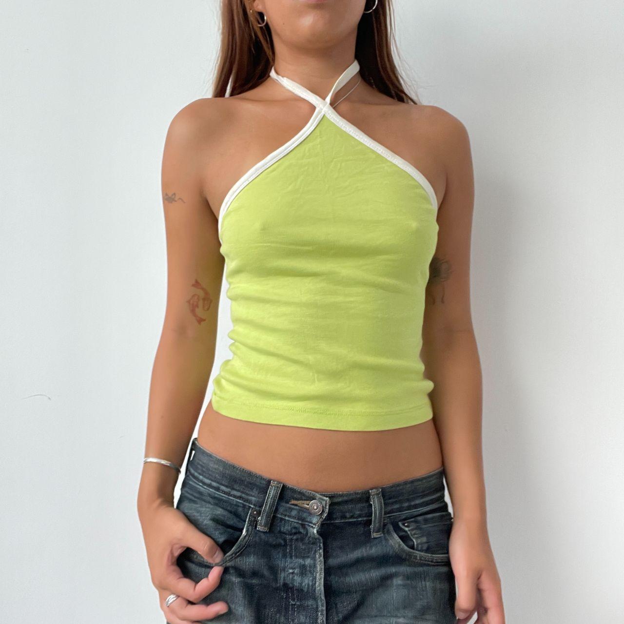 Vintage Lime green Halter top