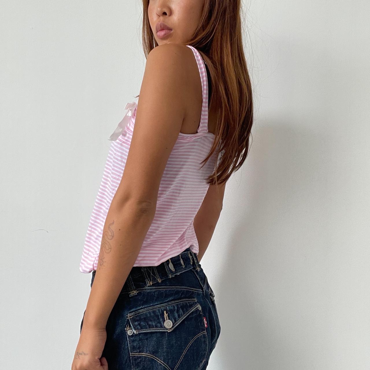 Vintage Pink Stripe Top