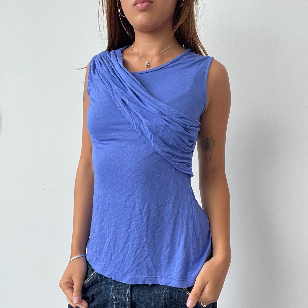 Vintage Blue Double Layered Top