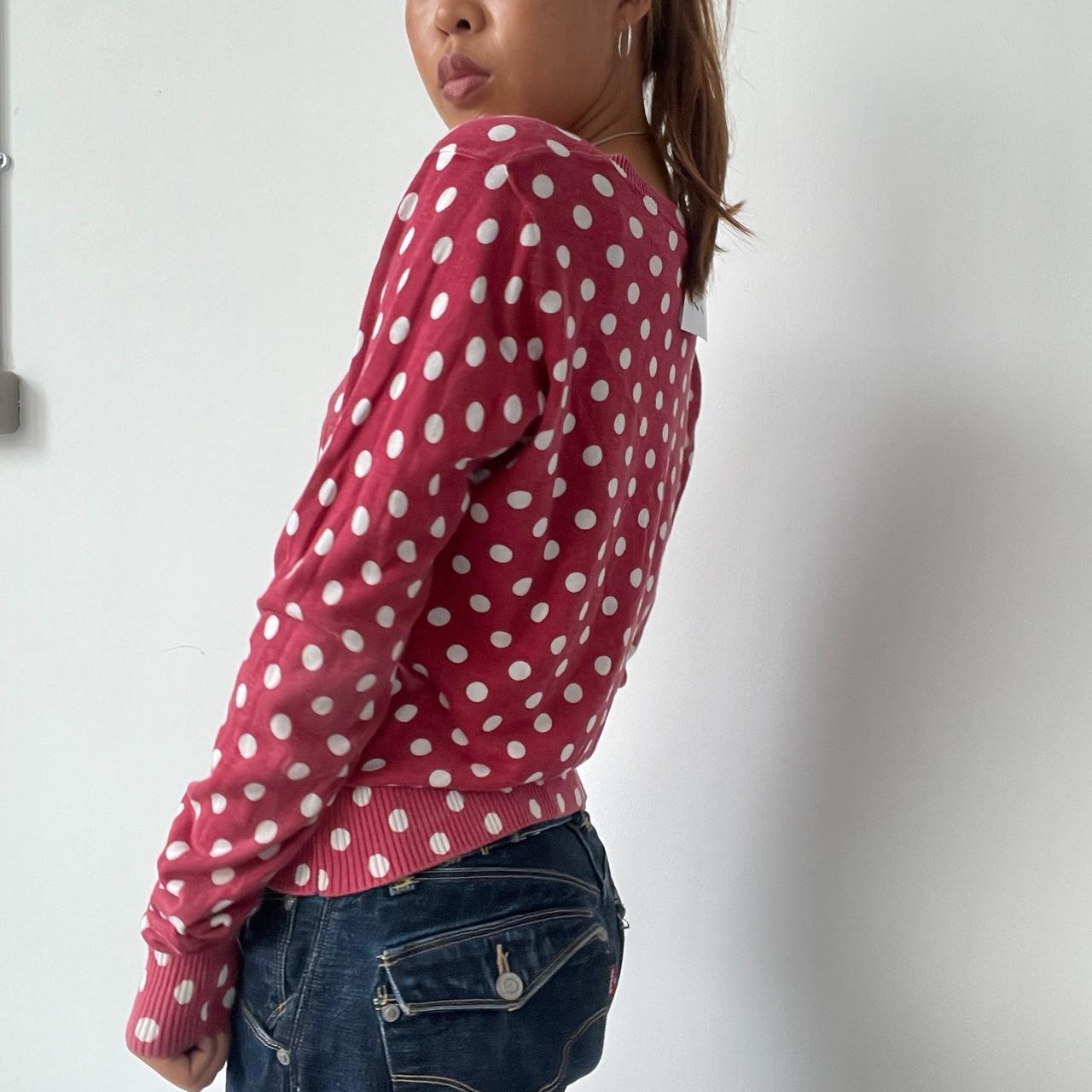 Vintage Red Polka Dot Cardigan