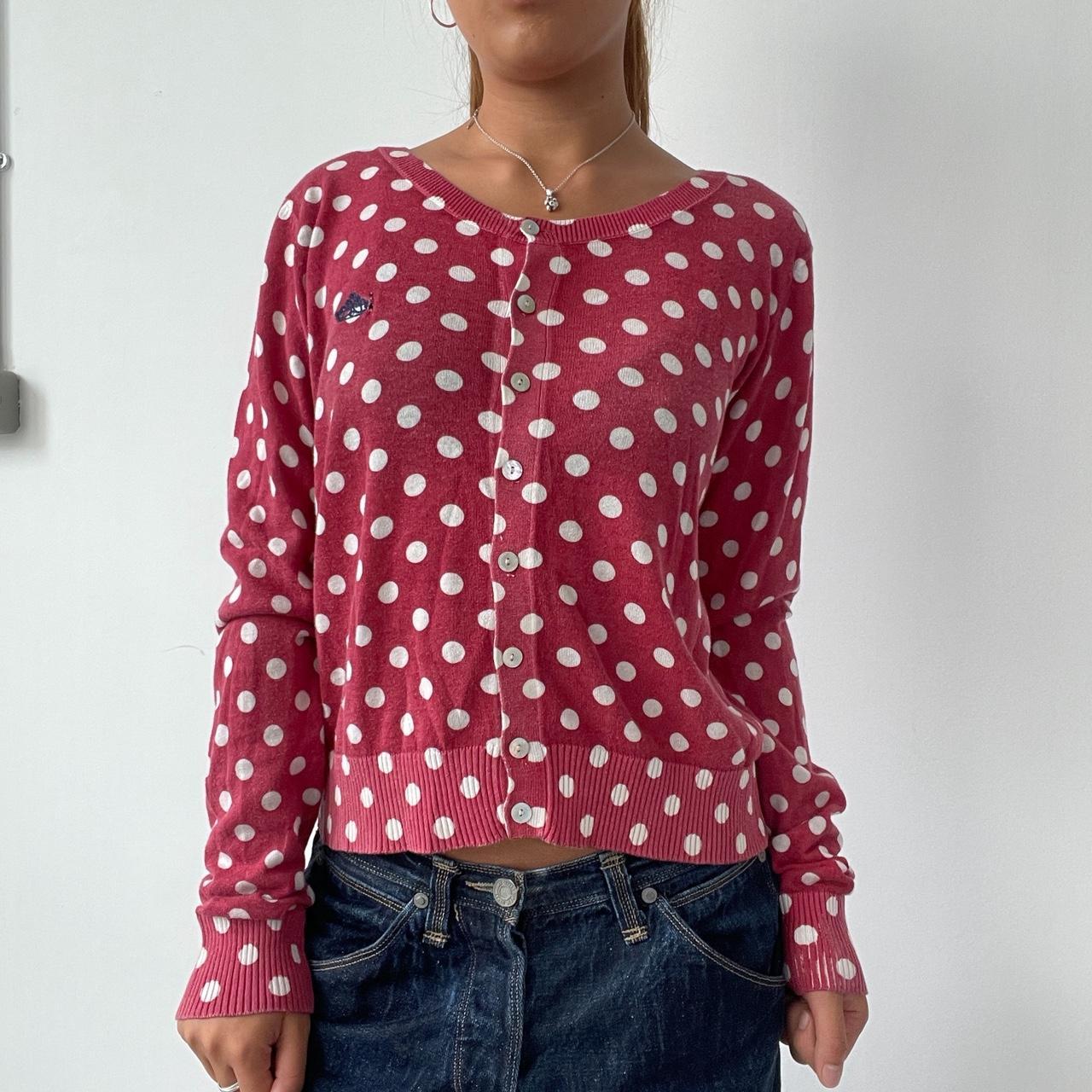 Vintage Red Polka Dot Cardigan