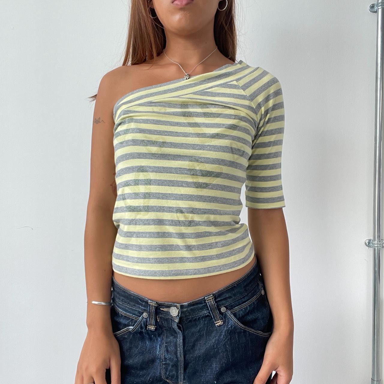 Vintage Yellow Stripe Top