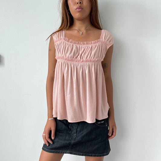 Vintage Pink Overlay Top